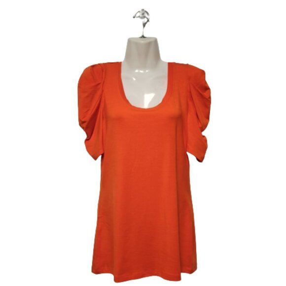 Orange  Short Sleeve Blouse Top tees Size M  Size L - NWOT - Picture 5 of 5